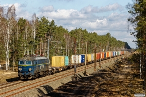 PKPC ET22-872+containervogne. Prądocin - Nowa Wieś Wielka 05.04.2018.