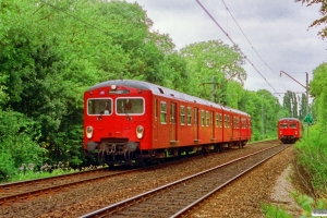 DSB FS 7183+MM 7683 og MM 7648+FS 7148. Godthåbsvej 21.06.1992.