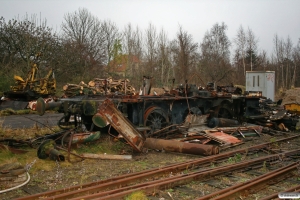 Resterne af Kommunekemi Traktor 124. Skælskør 29.11.2007.