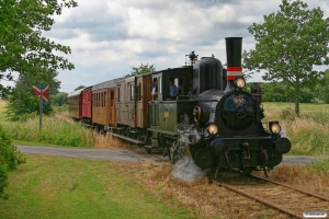 DSB F 657+EH 1908+HTJ C 35+OKMJ J 81+CL 1586 som Rangertræk Få-Prs. Fåborg - Pejrup 28.06.2009.