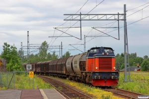 TÅGAB T43 112 (ex. T43 234) med Spärrfärd. Storfors 11.06.2014.