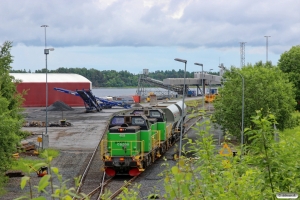 GC Td 409+Td 396 rangerer med GT 19082. Hargshamn 10.06.2013.