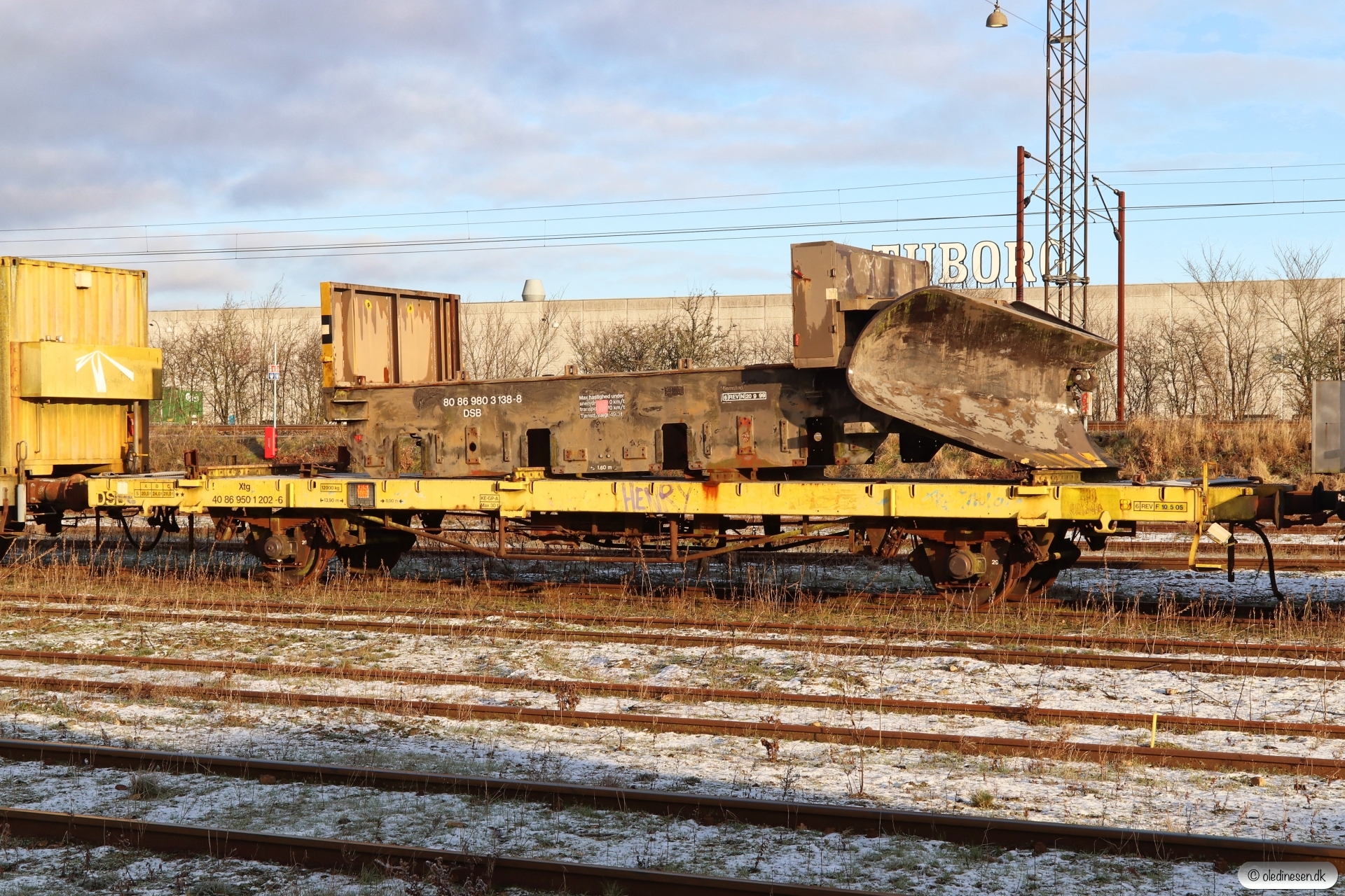 ENT Xtg 40 86 950 1 202-6 (læsset med resterne af sneplov 138). Fredericia 16.01.2021.