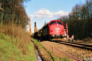 DSB MY 1108 med hjælpetog fra Fredericia. Sorø 25.04.1988.