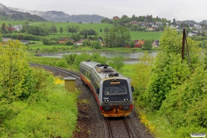 NSB BM 9209+BS 9259 som Pt 427 (Søberg-Steinkjer). Ranheim - Sjølyst 11.06.2015.