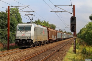 TXL 185 418-3 med TG 8001 Htå-Pa. Km 165,0 Kh (Odense-Holmstrup) 18.08.2022.