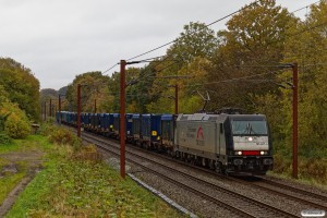 TXL 185 407-4 med TG 46714 Pa-Mgb. Km 14,4 Fa (Taulov-Kolding) 28.10.2023.