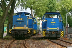MWB V 1201 (ex. DR 110 753), V 761 og V 762. Hamburg-Waltershof 15.09.2012