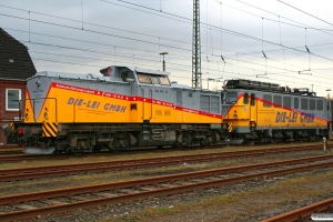 DLI 202 970-5 (ex. DR 110 970) og DLI ? (ex. WAB 59). Flensburg 12.04.2008.