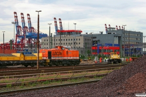 LOCON 211+skærvevogne. Hamburg-Waltershof 28.08.2012.