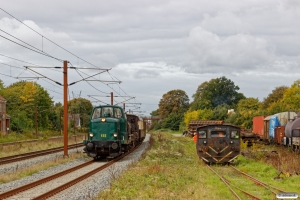 DSB MT 152+VTV Uis+DSB D 857+Buh 704+CLL 1495+Hs-t 49804 som VM 222810 Bm-Rg og  KFS 3. Marslev 29.09.2018.