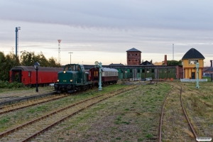 DSB MT 152+VTV Uis+DSB Buh 704 som Rangertræk 2. Gedser 30.09.2018.