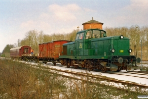 DSB MT 152+OHJ GLM 354+TGT 8991+AU 253 som PM 6416 Lk-Bm. Lunderskov 11.03.2006.