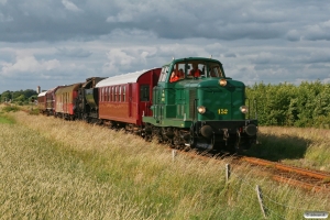 DSB MT 152+CLE 1672+DSB E 987+P 812+DSB MY 1104+AU 253 som VM 6323 Str-Tdr. Km 18,4 Bm (Ribe-Hviding) 20.06.2009.