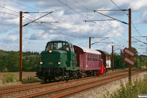 DSB MT 152+CLE 1672+RSC Køf 282+Hims 204 som VP 228203 Fa-Tl. Km 5,0 Fa (Fredericia-Taulov) 08.09.2012.