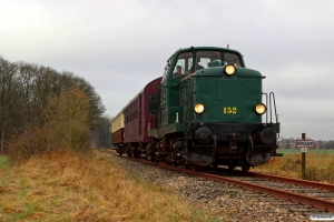 DSB MT 152+CLE 1672+Buh 704 som Rangertræk 812 Oj-Hab. Vojens-Styding 26.03.2016.