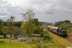 DSB MT 152+CLE 1672+Buh 704+Bhl 401 som VP 222202 Es-Lk. Km 1,6 Lk (Lunderskov-Vejen) 05.08.2017.