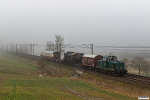 DSB MT 152+Hs-t 49804+E 987+VtV Uis+DSB Buh 704 som VM 222604 Bm-Rg. Km 12,2 Fa (Taulov-Kolding) 07.03.2020.