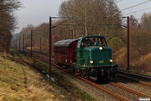 DSB MT 152+CLL 1476 som VP 223011 Bm-Fa. Km 26,6 Fa (Kolding-Lunderskov) 02.03.2024.