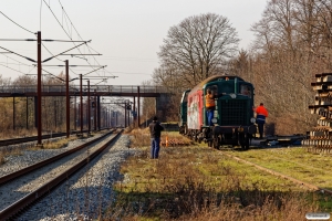 DSB MT 152+Ba-x 022+Traktor 119. Marslev 16.02.2019.