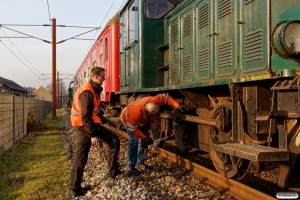 Opsmøring af DSB Traktor 119. Ejby 16.02.2019.