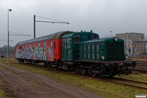 DSB Traktor 119+Ba-x 022. Ålborg 17.02.2019.