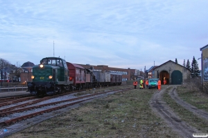 DSB MT 152+Hims 21 86 211 4 204-9+D 825+ZA 99548+44 86 217 6 017-3+MO 1848. Holstebro 08.03.2014.