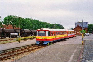 VLTJ Ym 14+ØSJS Ys 14 som Tog 326 Lmv-Vem. Vemb 26.07.1996.