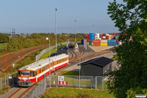 MjbaD Ym 40+Ym 39 på Fredericia Shippings terminal. Taulov 04.09.2018.