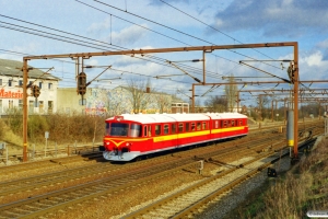 VNJ Ys 82+Ym 72 som MX 8353 Sg-Va. Odense 25.02.2000.