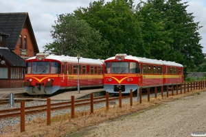 VNJ Ys 82+Ym 72 som P 36 Nbl-Va og VNJ Ym 73+Ys 83 som P 39 Va-Nbl. Oksbøl 27.06.2012.