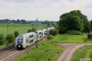 SJ X40 3307+X40 3311 som RST 184. Väring - Moholm 11.06.2014.