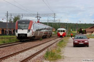 X51 9022 som RST 7524 og TKAB X20 202. Rättvik 12.06.2013.